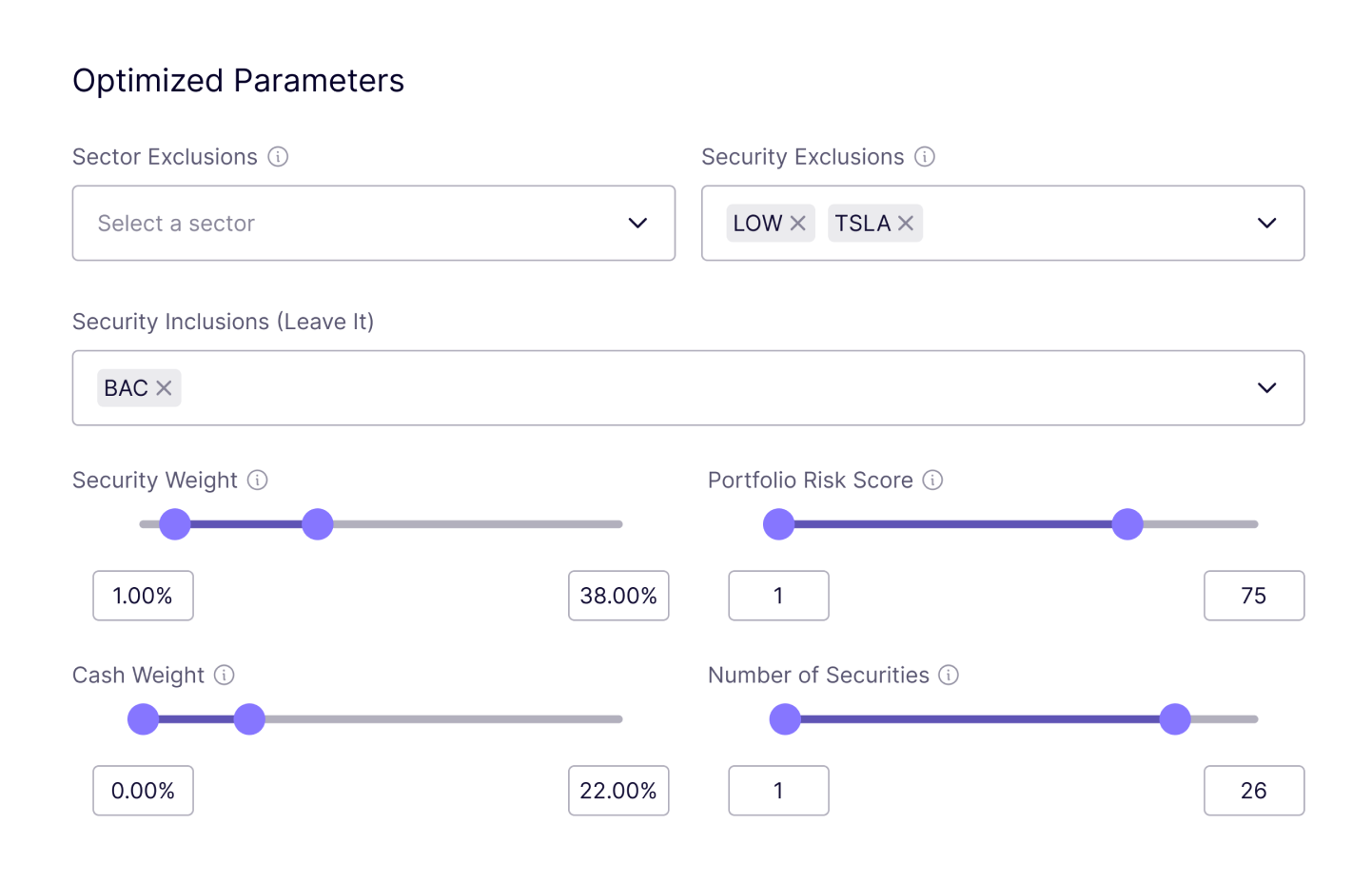 Scenario Testing & Optimization